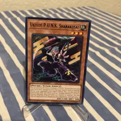 Yugioh GRCR-EN001 Ukiyoe P.U.N.K. Sharakusai Rare 1st Edition Card TCG Konami NM - Image 1