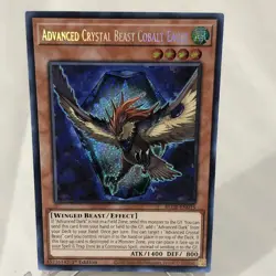 Yugioh BLCR-EN015 Advanced Crystal Beast Cobalt Eagle Secret Rare 1st Card Ed - Image 1