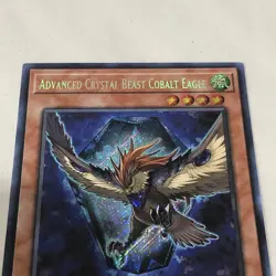 Yugioh BLCR-EN015 Advanced Crystal Beast Cobalt Eagle Secret Rare 1st Card Ed - Image 3