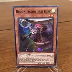 Yugioh DASA-EN015 Recon Scout Fur Hire Super Rare Holo Foil Card TCG Konami LP - Image 2