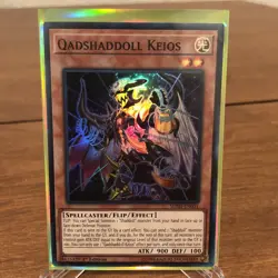 Yugioh Qadshaddoll Keios Super Rare Holo Foil Card SDSH-EN001 TCG Konami MP - Image 1