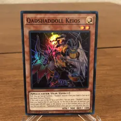 Yugioh Qadshaddoll Keios Super Rare Holo Foil Card SDSH-EN001 TCG Konami MP - Image 2