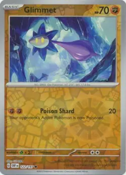Glimmet 122/197 Reverse Holo | Obsidian Flames | Pokemon Card - Image 1