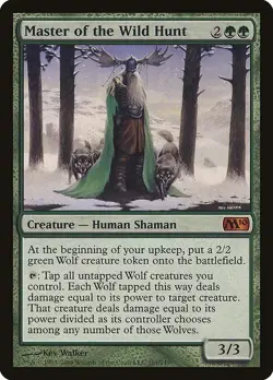 FOIL Master of the Wild Hunt NM M10 MTG Magic the Gathering Green English Card - Image 1