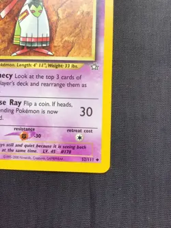 Pokemon Cards: Neo Genesis 1st Edition Uncommon: Xatu 52/111 - Image 4