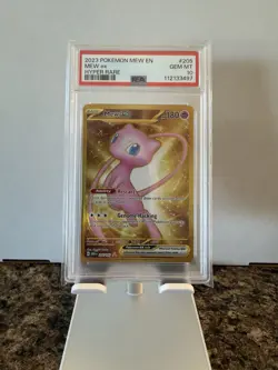 Pokemon TCG Mew EX Hyper Rare Gold Holo Card Scarlet & Violet 151 Series - Image 1