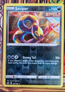 Seviper 102/198 Reverse Holo Rare Chilling Reign Pokemon Card Mint - Image 1