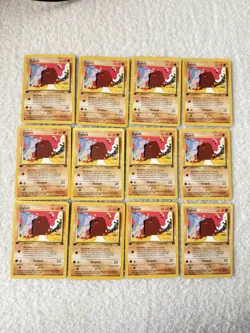 Pokemon Team Rocket 1st Edition Regular Finish Diglett 52/82 Lot 12 Cards Vtg - Image 1