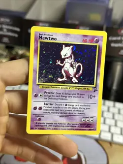 Mewtwo 10/130 Base Set 2 2000 Holo Rare WOTC Pokemon Card TCG - Image 3