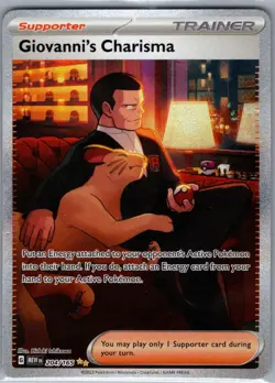 Giovanni's Charisma - 204/165 SV: Scarlet & Violet 151 - Pokemon Card - NM - Image 1