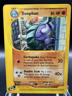 Pokemon Donphan 7/147 Aquapolis Non-Holo Rare Card LP/NM! - Image 1