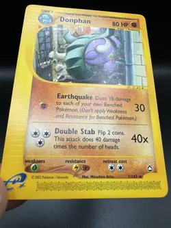 Pokemon Donphan 7/147 Aquapolis Non-Holo Rare Card LP/NM! - Image 3