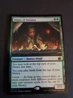 MTG Augur of Autumn (168/553) Innistrad Midnight Hunt NM FOIL - Image 1