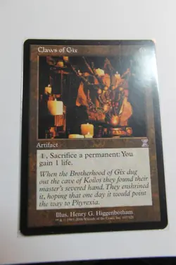 MTG Claws of Gix x1- -Time Spiral Timeshifted-Lightly Played - Image 1