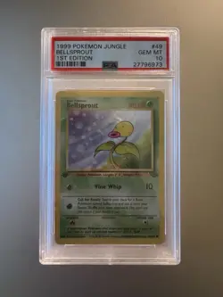 1999 POKEMON JUNGLE #49 Bellsprout GEM MT 1st edition Gem Mt PSA 10 - Image 1