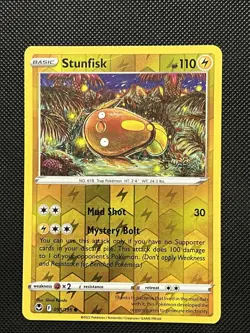 Pokemon Silver Tempest - Stunfisk - 055/195 - Reverse Holo - M/NM - Image 2