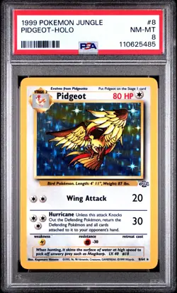 1999 POKEMON JUNGLE #8 PIDGEOT-HOLO PSA 8 - Image 1