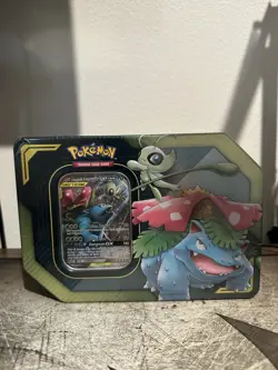 Pokemon Celebi and Venusaur GX Tag Team Tin Factory Sealed 2019 - Image 1