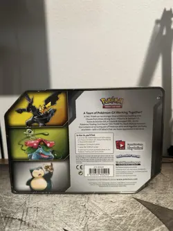 Pokemon Celebi and Venusaur GX Tag Team Tin Factory Sealed 2019 - Image 2