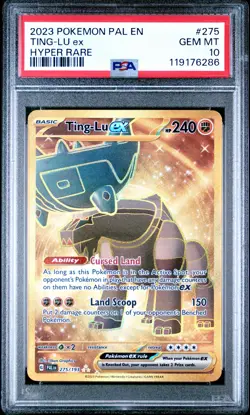 2023 POKEMON PAL EN-PALDEA EVOLVED HYPER RARE #275 TING-LU EX PSA 10 - Image 1