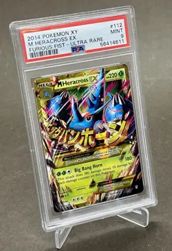 Pokemon TCG: XY Furious Fists - Mega M Heracross EX 112/111 Secret Gold [PSA 9] - Image 1