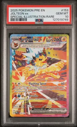 Pokemon TCG: Prismatic Evolutions - Jolteon EX 153/131 SIR Rare [PSA 10 GEM] - Image 2