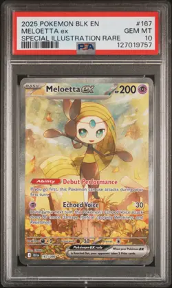 Pokemon: Black Bolt - Meloetta EX 167/086 SIR Illustration Rare [PSA 10] GEM - Image 2