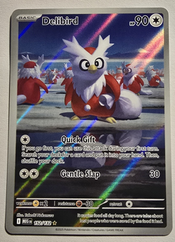 Pokemon Mega Evolution TCG Delibird 152/132 Illustration Rare MINT/Near Mint. - Image 1