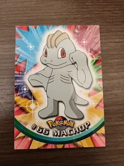 Pokemon Topps TV Animation Edition #66 Machop! Blue Logo! - Image 1