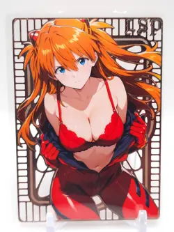Goddess Story - Pink Metal Waifu Card - Asuka Langley Soryu - NUMBERED #/200 - Image 1
