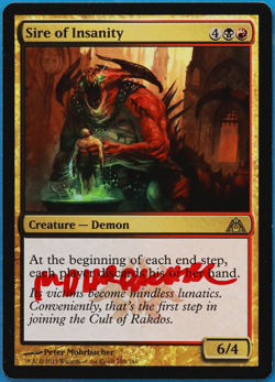 Sire of Insanity Dragon's Maze NM Black Red Rare SIGNED CARD (504954) ABUGames - Image 1