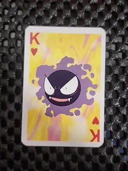Gastly Pokemon 1999 Mini Deck Playing Cards 2.5x1.75in King Of Hearts Red - Image 1