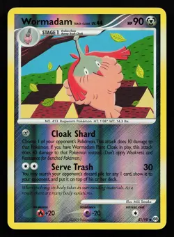 Wormadam Trash Cloak 51/99 Reverse Holo Arceus Pokemon Card - Image 1