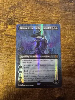 Liliana, Dreadhorde General (Borderless) (Mana Foil) Foundations Foil - Image 1