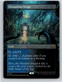 Magic the Gathering Foil Gloomlake Verge Borderless Duskmourn: House of Horror - Image 1