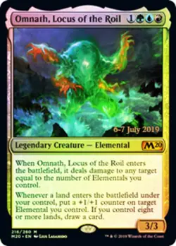 1x Omnath, Locus of the Roil - Foil - Prerelease Promo Near Mint MTG Magic - Kid - Image 1