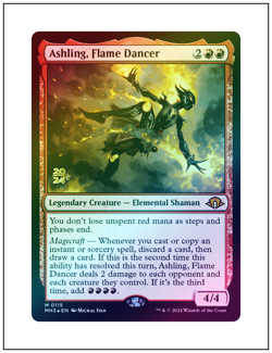 1x Ashling, Flame Dancer, Prerelease Foil, Magic the Gathering, MTG NM - Image 1