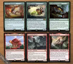 Set 6 Rare Dinosaur Creatures Red/Green *NM* (English MTG) Etali, Primal Storm - Image 1