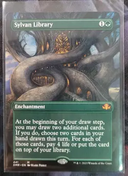Sylvan Library BORDERLESS 441 Dominaria Remastered MINT MTG DMR EDH - Image 1