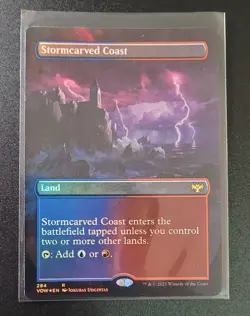 Stormcarved Coast BORDERLESS FOIL Rare 284 Crimson Vow EDH MINT MTG - Image 1