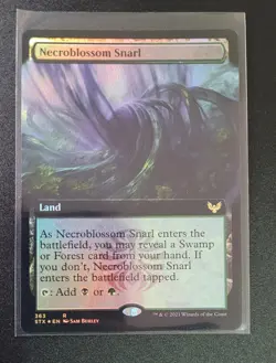 Necroblossom Snarl EXTENDED ART FOIL Rare 363 Strixhaven School of Mages STX MTG - Image 1