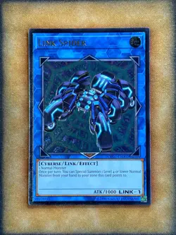 Yugioh Link Spider OP07-EN002 Ultimate Rare NM - Image 1