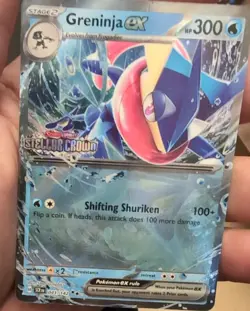 Pokemon TCG Stellar Crown Greninja EX Card 041/142 - STAMPED PROMO - Image 3