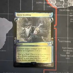 MTG Stern Scolding - Foil - Showcase Scrolls, The Lord of the Rings: Tales of Mi - Image 1