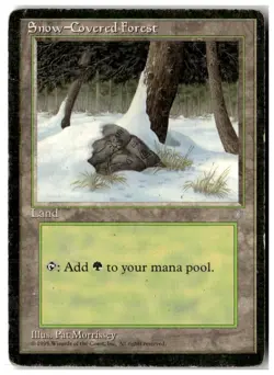 MTG Snow-Covered Forest - Ice Age Heavily Played English Playset (x4) - Image 1