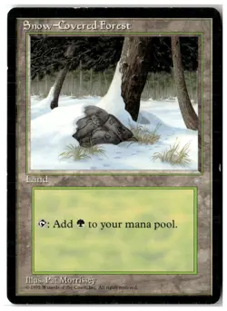 MTG Snow-Covered Forest - Ice Age Heavily Played English Playset (x4) - Image 5