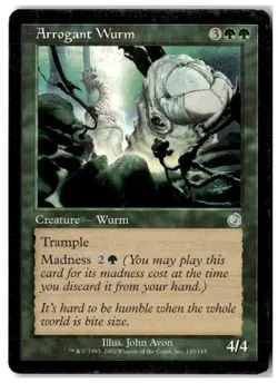 MTG Arrogant Wurm - Torment Heavily Played English - Image 1