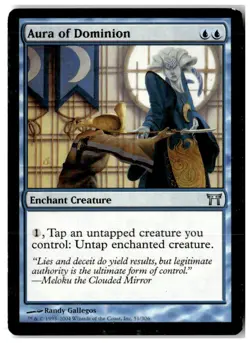 MTG Aura of Dominion - Champions of Kamigawa Heavily Played English - Image 1