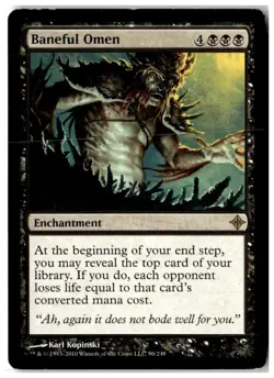MTG Baneful Omen - Rise of the Eldrazi Heavily Played English - Image 1