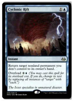 MTG Cyclonic Rift - Modern Masters 2017 Moderately Played English - Image 1